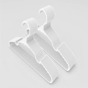 kid hangers 100 pack, 11.5 inch big children child hangers baby clothes hangers for closet (white, 100)