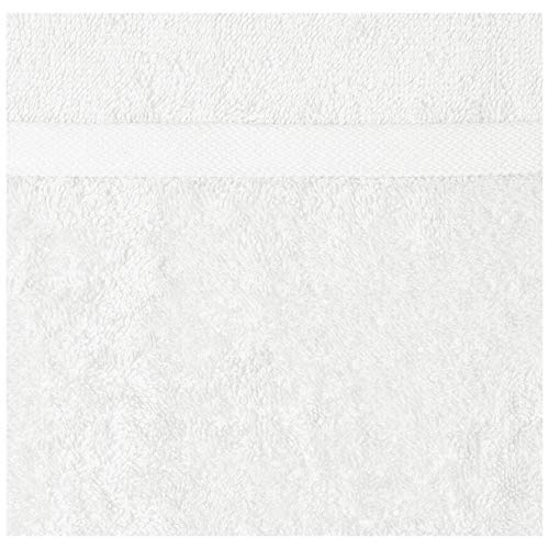 Amazon Basics Cotton Hand Towel - 24-Pack, White & Fast Drying, Extra Absorbent, Terry Cotton Washcloths - Pack of 24, White, 12 x 12-Inch