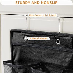 YOUDENOVA Over the Door Hanging Shoe Organizer - 2 Pack, 22 Extra Large Mesh Pockets Shoe Storage Racks Holders Behind Closet Door with 4 Metal Hooks for Sneakers, High Heels, Slippers