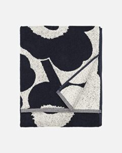 marimekko - unikko terry cotton hand towel (blue poppy)