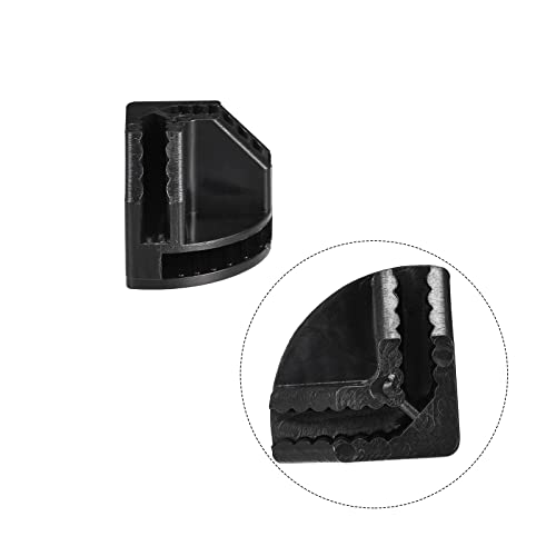 uxcell Plastic Wire Cube Connectors, 23x23mm Grid Buckle Clip for Storage Shelving Cabinet Organizer, Black, 20Pcs