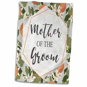 3drose mother of the groom mint orange blossom - towels (twl-350478-1)
