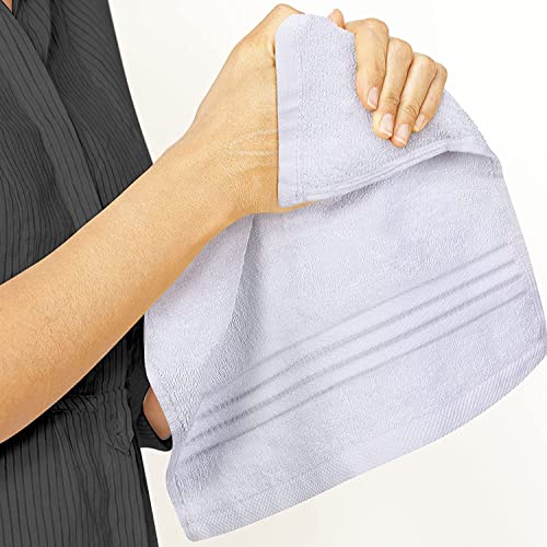 Utopia Towels Premium Bundle - Cotton Washcloths White (12x12 inches),Pack of 12 with White Hand Towels (16 x 28 inches), Pack of 6