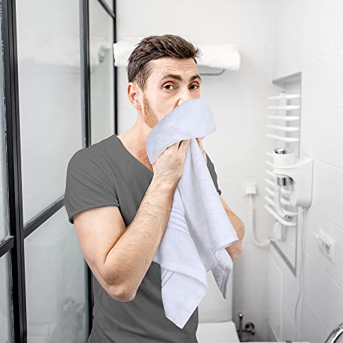Utopia Towels Premium Bundle - Cotton Washcloths White (12x12 inches),Pack of 12 with White Hand Towels (16 x 28 inches), Pack of 6