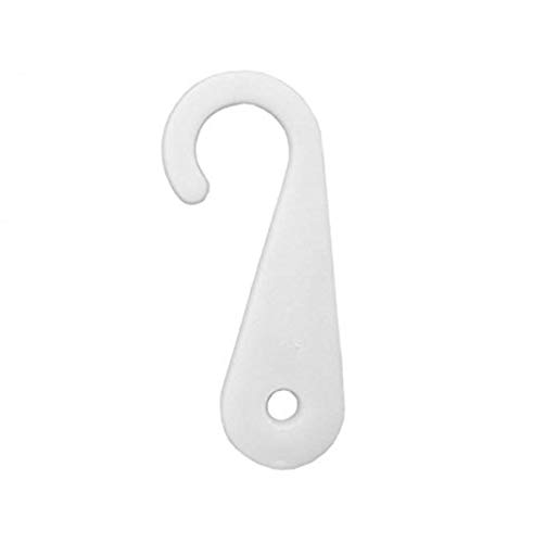 NAHANCO DHWH500 Plastic J-Hooks for Sock Displays, White (Pack of 500)