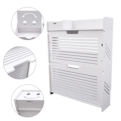 YIYIBYUS 2 Flip Shoe Storage Cabinet for Entryway,Modern Free Standing Shoe Rack with Doors,Hidden Slim Shoe Storage Organizer for Entryway, Hallway, Bedroom,White