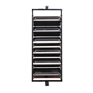360 degree rotating shoe rack for any tall or short cabinet deeper than 15" (12 layers, black gray)