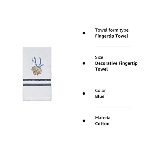 Avanti Linens - Fingertip Towel, Soft & Absorbent Cotton Towel (Blue Lagoon Collection)