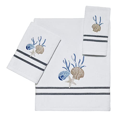 Avanti Linens - Fingertip Towel, Soft & Absorbent Cotton Towel (Blue Lagoon Collection)