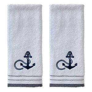 skl home sea drift hand towel set, white