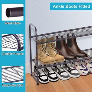 KEETDY Long 3 Tier Shoe Rack and 2-Tier Long Shoe Rack for Closet Entryway