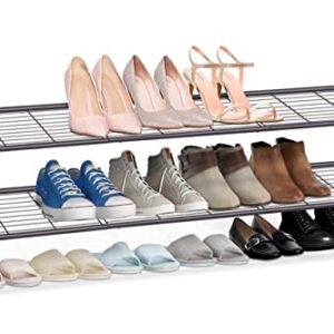 KEETDY Long 3 Tier Shoe Rack and 2-Tier Long Shoe Rack for Closet Entryway