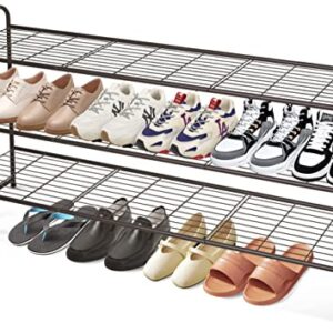 KEETDY Long 3 Tier Shoe Rack and 2-Tier Long Shoe Rack for Closet Entryway