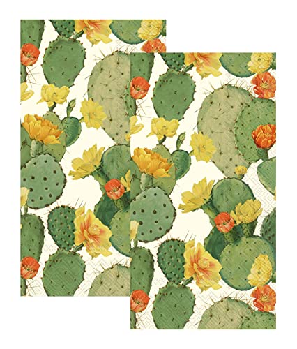 Paper Hand Towels for Bathroom Guest Towels Disposable or Paper Napkins Decorative Dinner Napkins Cactus Decor Pak 32