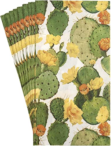 Paper Hand Towels for Bathroom Guest Towels Disposable or Paper Napkins Decorative Dinner Napkins Cactus Decor Pak 32