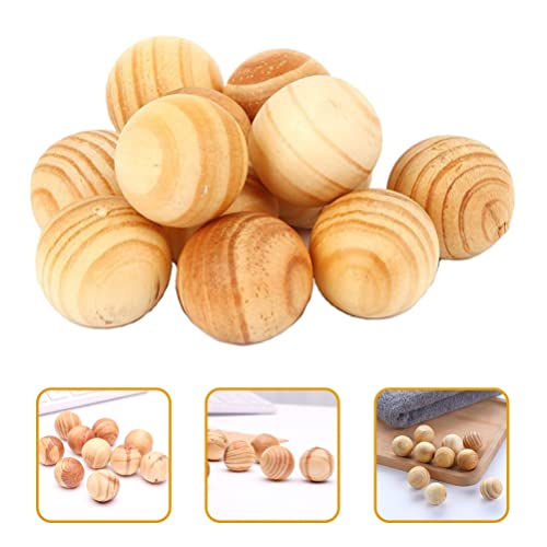 UKCOCO 120 Pcs Natural Camphor Ball Fresh Cinnamomum Camphora Root Neutralizing Odor Camphor Balls Cedar Blocks Closet Deodorizer for Clothes Storage Closets Drawers 1.8cm