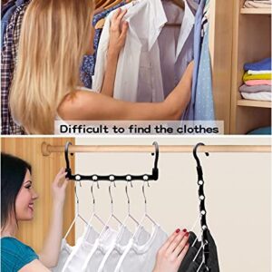 Closet Organizers and Storage,12 Pack Sturdy Closet Organizer,Upgraded Closet Storage Space Saving Hangers,College Dorm Room Essentials,Multi Collapsible Hangers for Heavy Clothes, Shirts, Pants