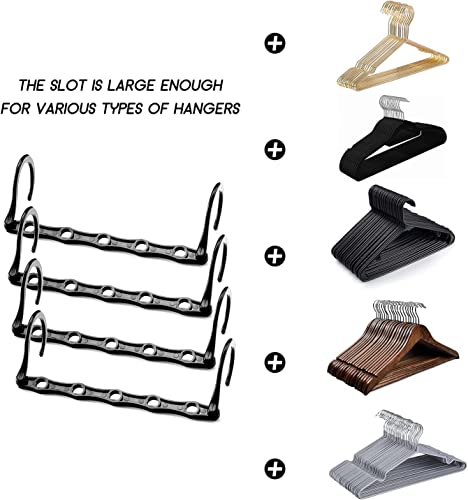 Closet Organizers and Storage,12 Pack Sturdy Closet Organizer,Upgraded Closet Storage Space Saving Hangers,College Dorm Room Essentials,Multi Collapsible Hangers for Heavy Clothes, Shirts, Pants