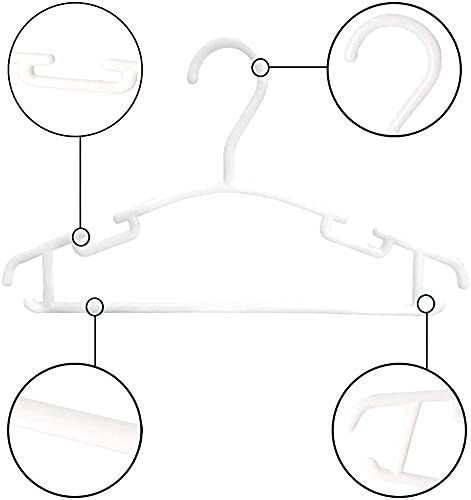 KEPLIN White Baby Hangers for Closet - 36 Pack, Plastic Nursery Hangers Space Saving Tubular Hangers, More Storage for Kids, Children, Clothes and Dresses