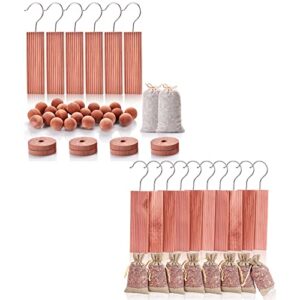 homode cedar blocks for clothes storage, 100% aromatic red ceder wood, cedar balls and cedar chips for closets and drawers