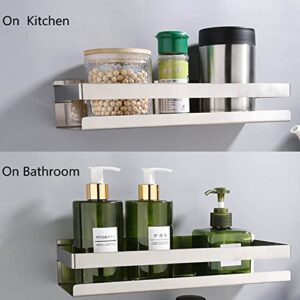 Bathroom Shower Caddy, Wall Mounted Stainless Steel Shower Shelf Caddy Rack Storage for Kitchen Basket Organization -12 inch