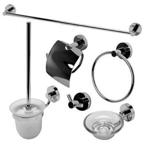 alfi brand ab9513-pc matching bathroom accessory set (6 piece), polished chrome