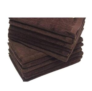 bulk price 100% cotton terry towel for bath,face&hand,sport (size:11" x 18") (3, brown)