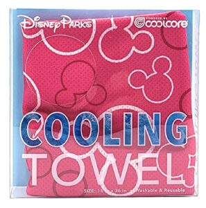 disney parks - cooling towel - mickey icon - pink