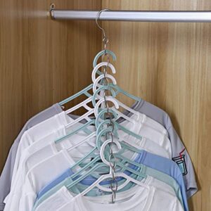 2 Pcs Space Saving Clothes Hanger Chains Stainless Steel Closet Clothes Hanger Organizer Wardrobe Space Saver Hanger