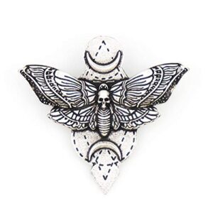 genrics deaths head moth brooch (silver-3)