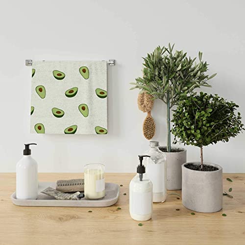 Vantaso Fruit Avocado Hand Towels Kitchen Towels for Bathroom Microfiber Bath Towel Dish Guest Fingertip Towel for Gym Spa Hotel and Bar 30" x 15"