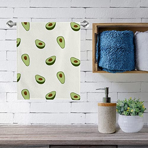 Vantaso Fruit Avocado Hand Towels Kitchen Towels for Bathroom Microfiber Bath Towel Dish Guest Fingertip Towel for Gym Spa Hotel and Bar 30" x 15"