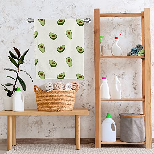 Vantaso Fruit Avocado Hand Towels Kitchen Towels for Bathroom Microfiber Bath Towel Dish Guest Fingertip Towel for Gym Spa Hotel and Bar 30" x 15"