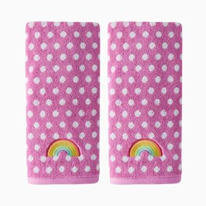 skl home by saturday knight ltd. rainbow cloud 2 pc hand towel in pink