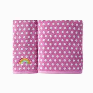 SKL Home by Saturday Knight Ltd. Rainbow Cloud 2 Pc Hand Towel in Pink