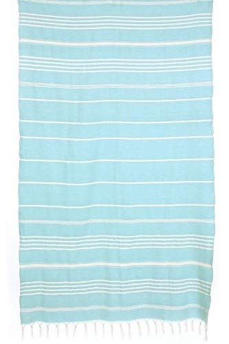 Cacala Turkish Hand Loomed Towels Peshtemal Highly Absorbent Quick and Easy Dry Soft and Comfortable for Shower, Spa, Pool, Gym and Yoga 100% Cotton Sultan Series, 37" x 70"