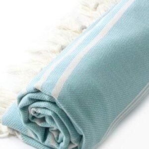 Cacala Turkish Hand Loomed Towels Peshtemal Highly Absorbent Quick and Easy Dry Soft and Comfortable for Shower, Spa, Pool, Gym and Yoga 100% Cotton Sultan Series, 37" x 70"