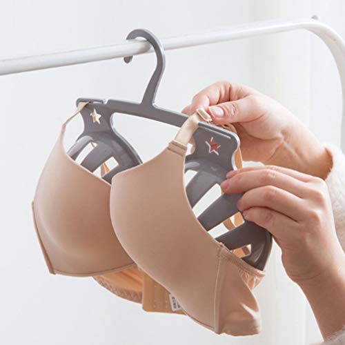 Cabilock Collapsible Clothes Drying Rack 3pcs Bra Hanger Anti-Deformation Bra Drying Rack Non-Slip Skirt Hangers Saving for Bra Underwear Pants Skirts Clothes Wire Hangers