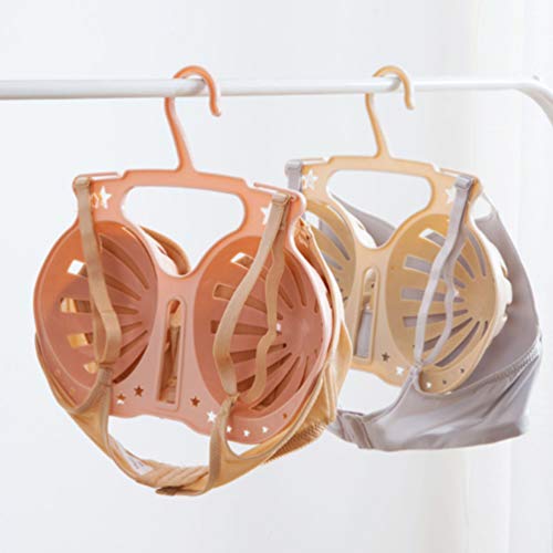 Cabilock Collapsible Clothes Drying Rack 3pcs Bra Hanger Anti-Deformation Bra Drying Rack Non-Slip Skirt Hangers Saving for Bra Underwear Pants Skirts Clothes Wire Hangers