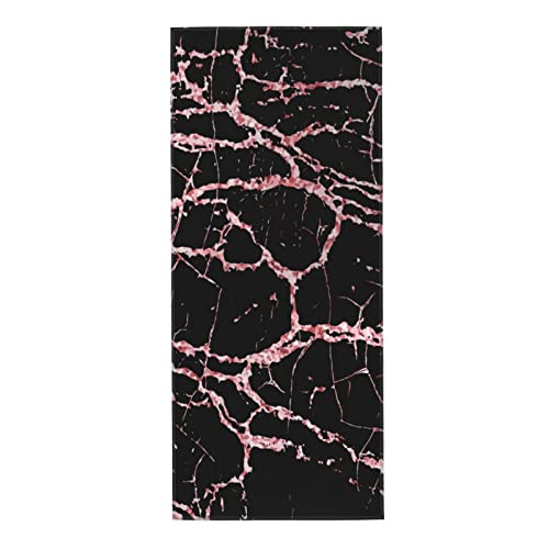 Hand Towel Marble Black Rose Gold for Bathroom Kitchen Microfiber Fingertip Bath Towels 12 x 27.5 Inch Soft Decorative Home Hotel Gym Laundry Room