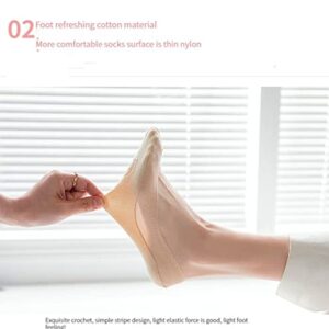 XJIM Non-Slip Invisible Boat Socks Women's No Show Socks Thin Low Cut Liner Non Slip Sock for Flats Boat Summer (10 Pairs)