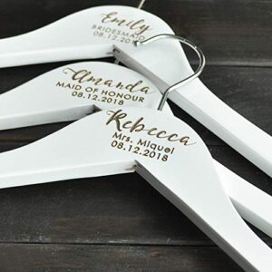 personalized wedding hanger,engraved wedding clothes hanger, dress hanger,name bridal party gifts, bridesmaid hanger laser cut