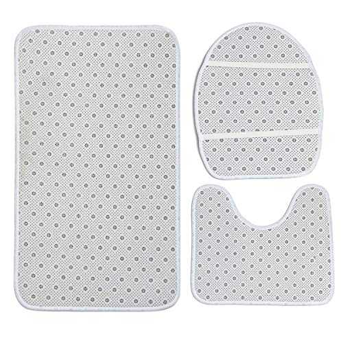 Apular Fashion 3 Piece Bath Rugs Set Sunflowers Wooden Board Printed Non Slip Ultra Soft Bathroom Mats, U Shape Mat and Toilet Lid Cover Mat Bath Mats