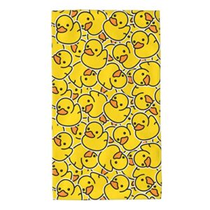 cute duck bath hand towels duck pattern face towel breathable dish towels for bathroom kitchen yoga spa gym beach use