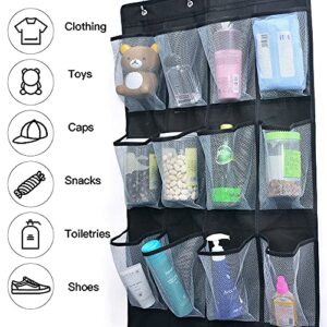 CiLai Over The Door Shoe Organizer 24 Large Mesh Pockets Hanging Shoe Hanger Holder for Closet(Black)