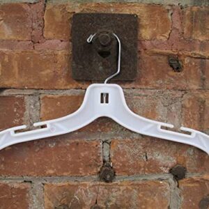 NAHANCO 1405 Plastic Dress Hanger, Jumbo Weight, 17", White (Pack of 100)