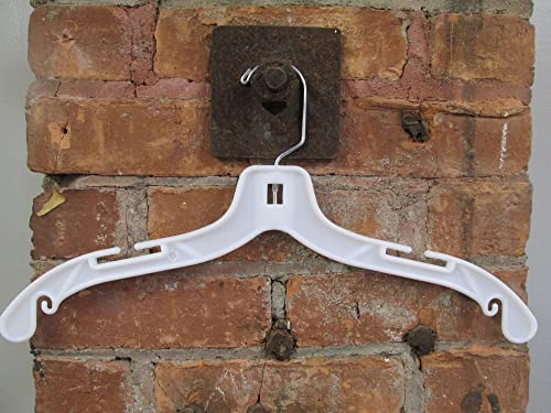 NAHANCO 1405 Plastic Dress Hanger, Jumbo Weight, 17", White (Pack of 100)