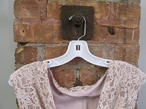 NAHANCO 1405 Plastic Dress Hanger, Jumbo Weight, 17", White (Pack of 100)