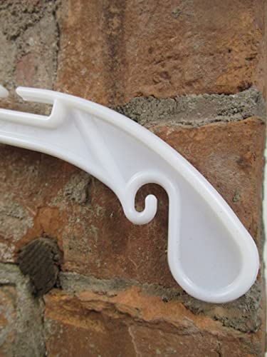 NAHANCO 1405 Plastic Dress Hanger, Jumbo Weight, 17", White (Pack of 100)