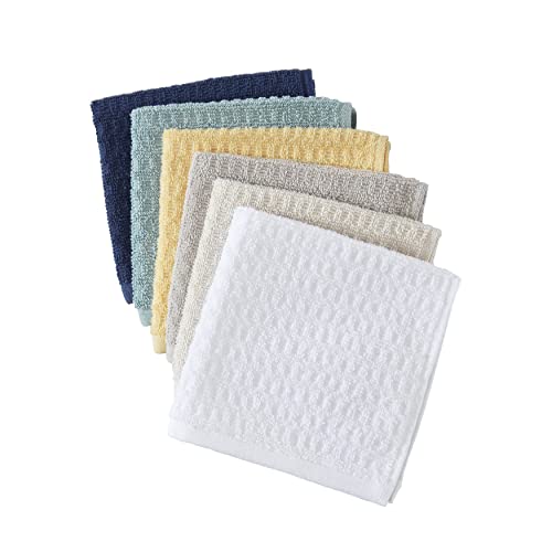 Tommy Bahama- Washcloth Set, Highly Absorbent Cotton Bathroom Decor, Low Linting & Fade Resistant (Northern Pacific Turquoise, 12 Piece)